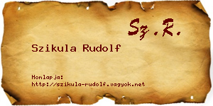 Szikula Rudolf névjegykártya